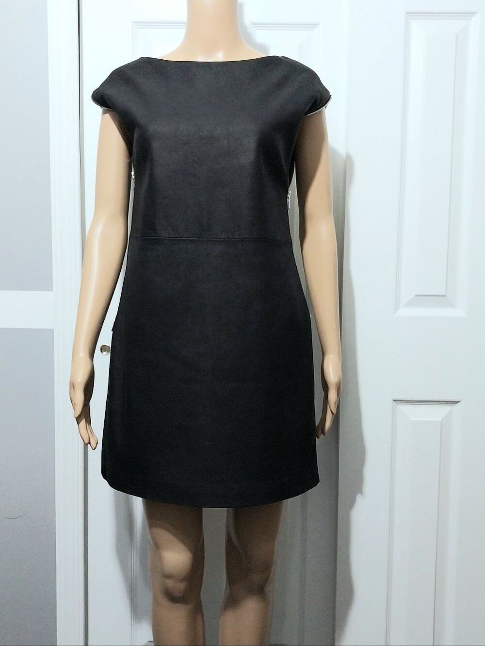 RtA Elina Lamb Leather Shift Dress, Size S, NWT